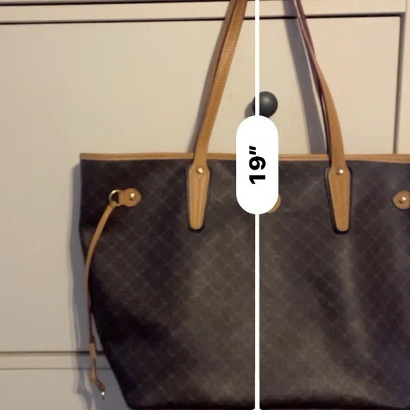 Rioni Dark Brown and Tan Tote Bag from Italy - Picture 11 of 14